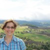 Daniela in der Nähe von Loiano, und es war windig